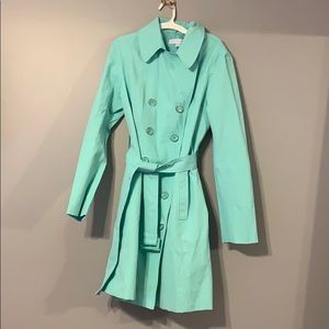 Mint Green New York and Company Trench Coat